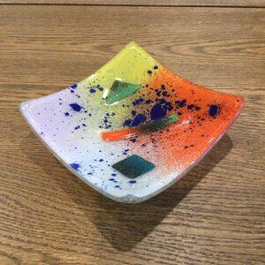 Fused Art Glass Trinket Plate